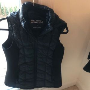 Michael koors black hooded vest